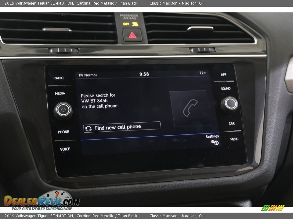2019 Volkswagen Tiguan SE 4MOTION Cardinal Red Metallic / Titan Black Photo #11