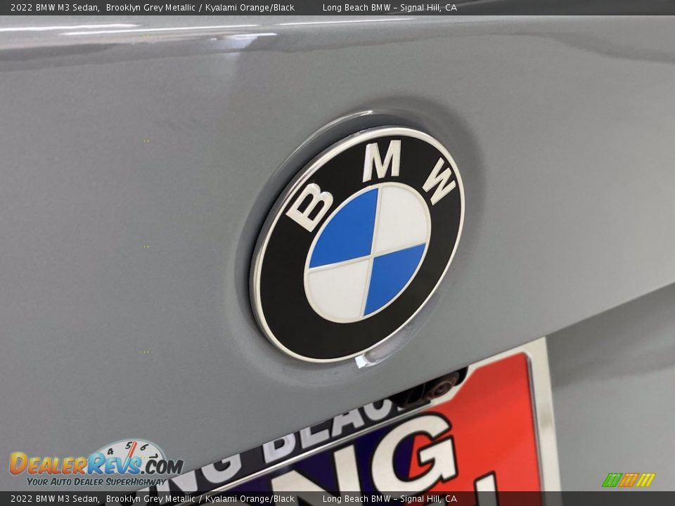 2022 BMW M3 Sedan Brooklyn Grey Metallic / Kyalami Orange/Black Photo #7