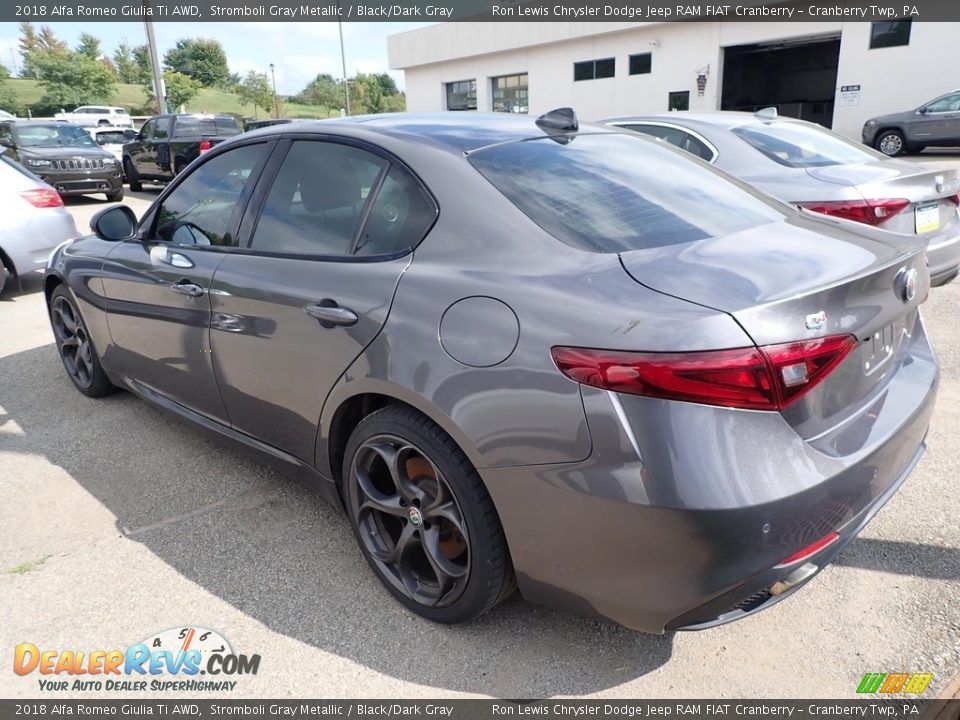 2018 Alfa Romeo Giulia Ti AWD Stromboli Gray Metallic / Black/Dark Gray Photo #2