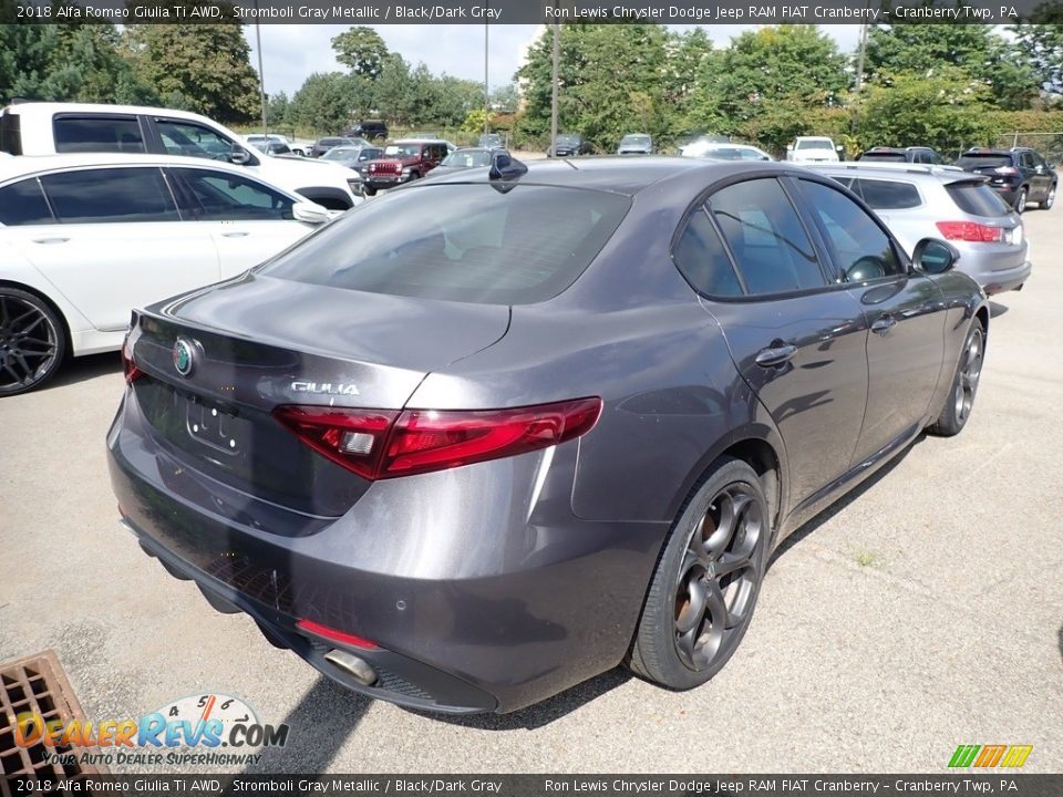 2018 Alfa Romeo Giulia Ti AWD Stromboli Gray Metallic / Black/Dark Gray Photo #3