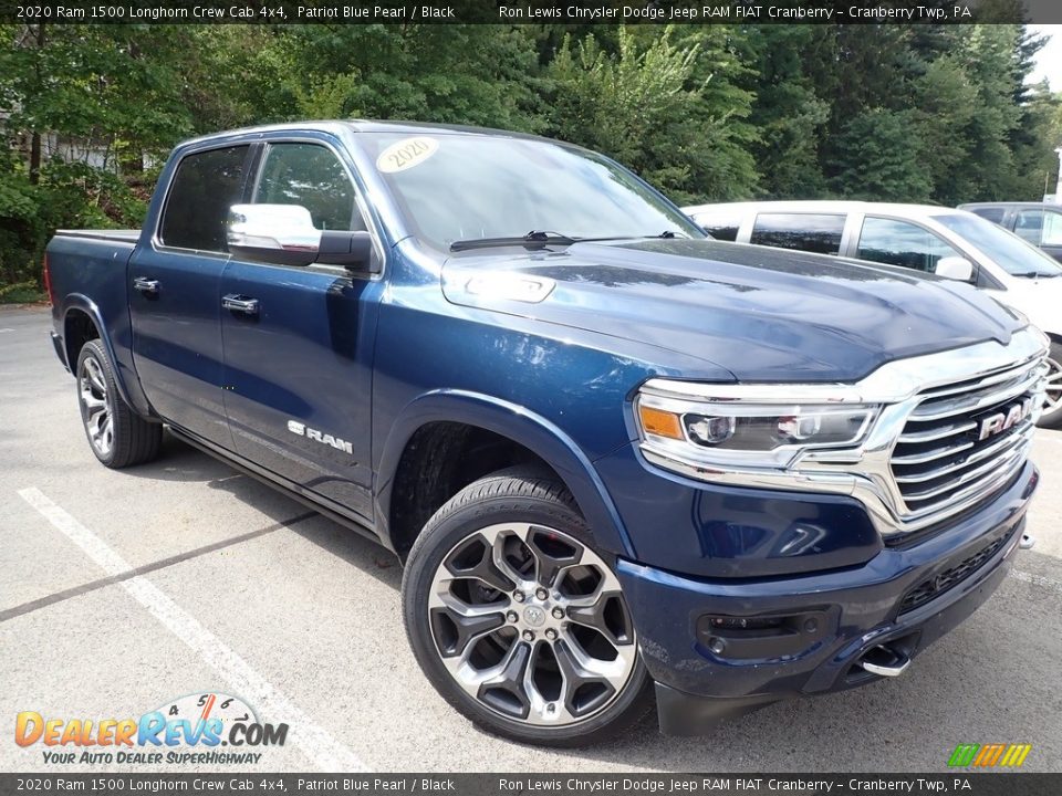Front 3/4 View of 2020 Ram 1500 Longhorn Crew Cab 4x4 Photo #2
