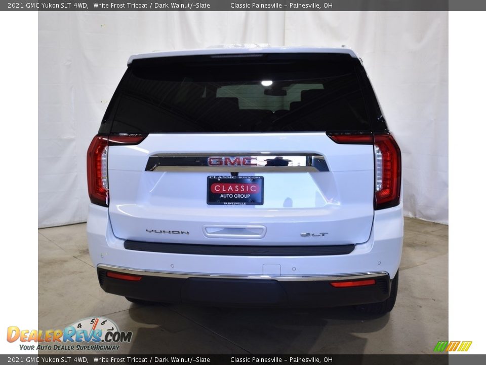 2021 GMC Yukon SLT 4WD White Frost Tricoat / Dark Walnut/­Slate Photo #3