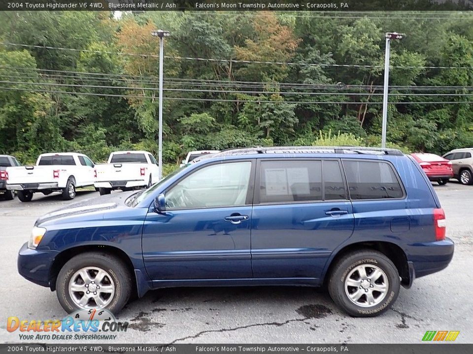 2004 Toyota Highlander V6 4WD Bluestone Metallic / Ash Photo #6