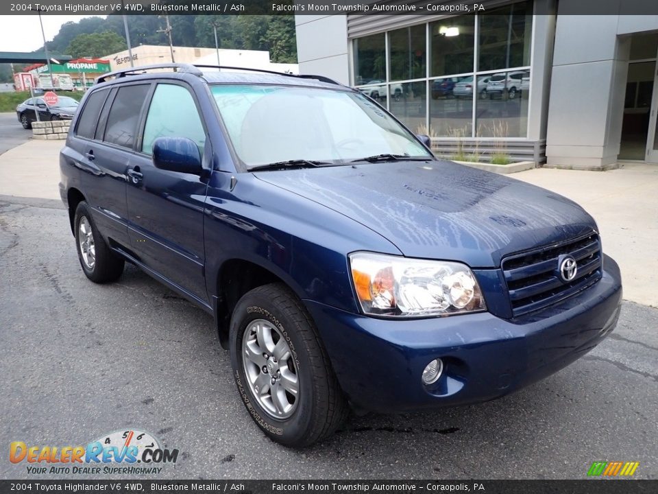 2004 Toyota Highlander V6 4WD Bluestone Metallic / Ash Photo #9