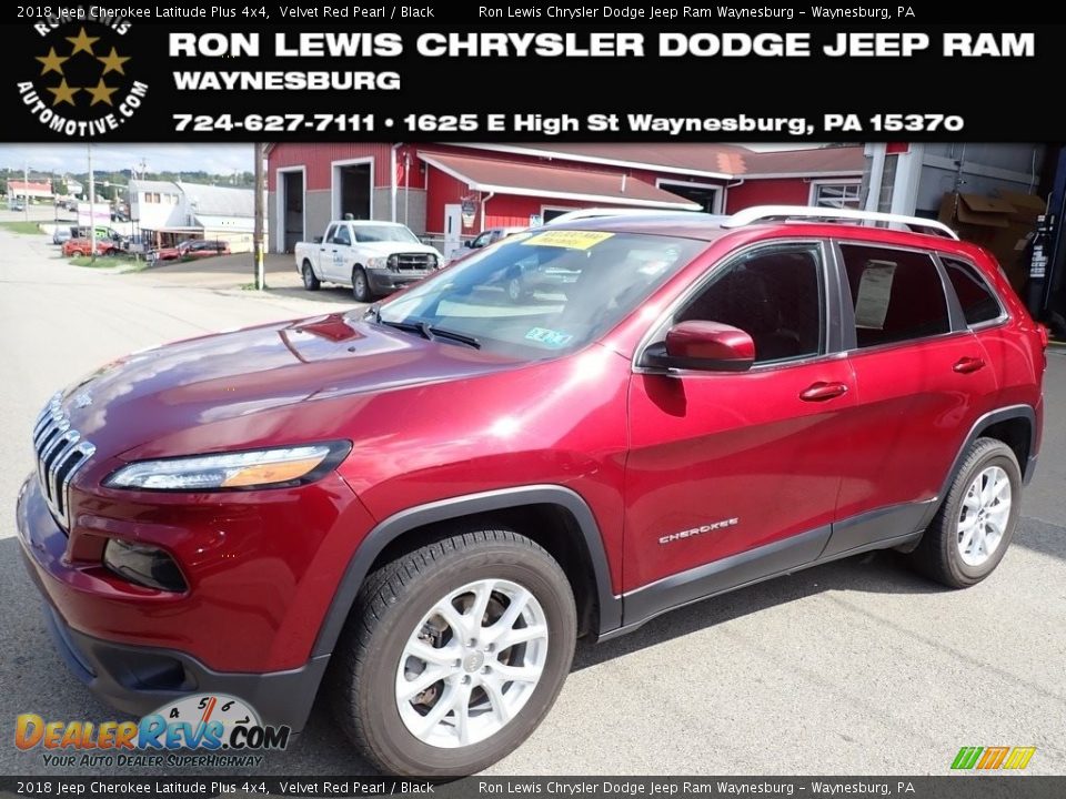 2018 Jeep Cherokee Latitude Plus 4x4 Velvet Red Pearl / Black Photo #1