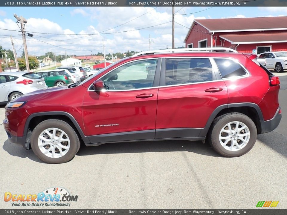 2018 Jeep Cherokee Latitude Plus 4x4 Velvet Red Pearl / Black Photo #2