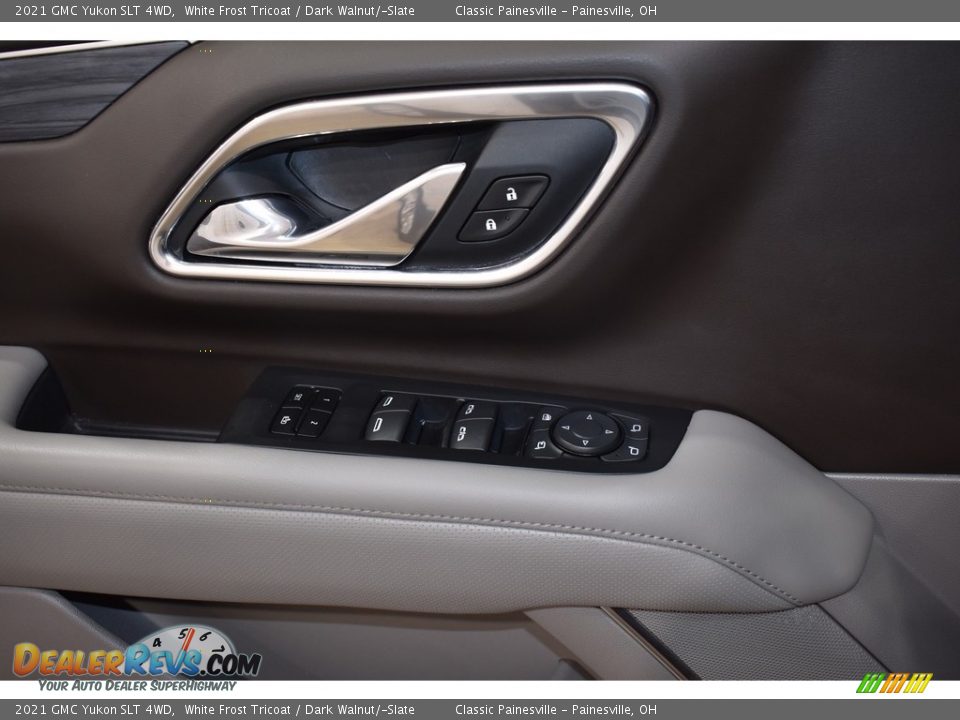 2021 GMC Yukon SLT 4WD White Frost Tricoat / Dark Walnut/­Slate Photo #12