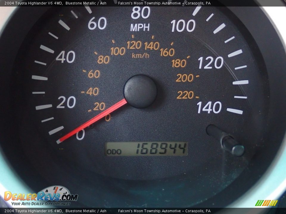 2004 Toyota Highlander V6 4WD Bluestone Metallic / Ash Photo #30