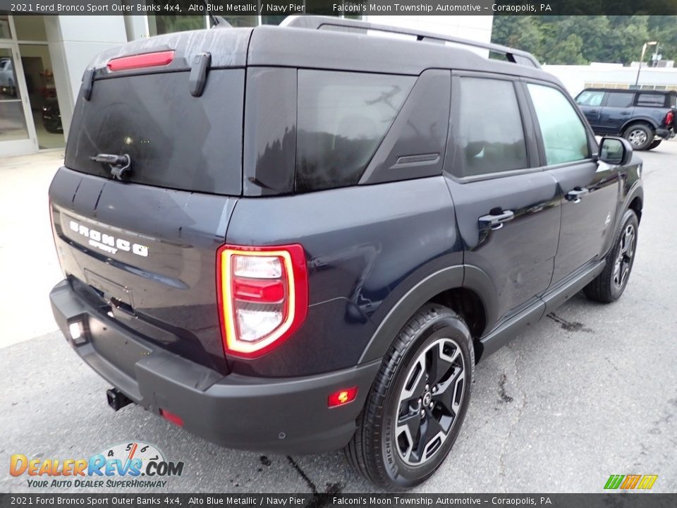 2021 Ford Bronco Sport Outer Banks 4x4 Alto Blue Metallic / Navy Pier Photo #2