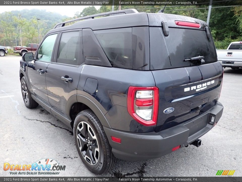 2021 Ford Bronco Sport Outer Banks 4x4 Alto Blue Metallic / Navy Pier Photo #5