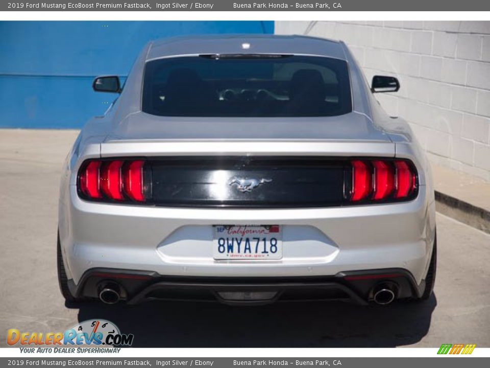 2019 Ford Mustang EcoBoost Premium Fastback Ingot Silver / Ebony Photo #9