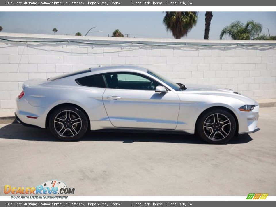 2019 Ford Mustang EcoBoost Premium Fastback Ingot Silver / Ebony Photo #12