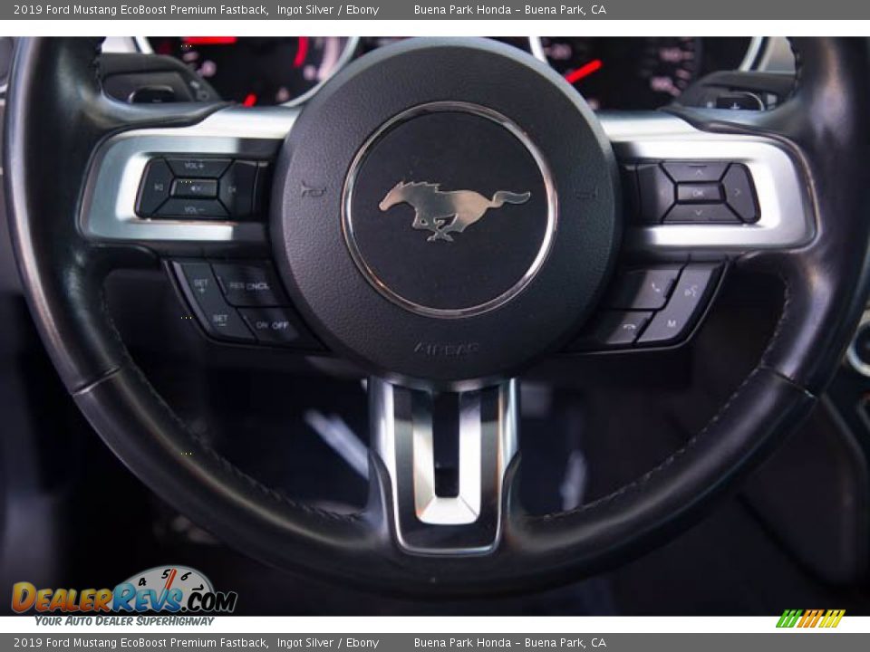 2019 Ford Mustang EcoBoost Premium Fastback Ingot Silver / Ebony Photo #13
