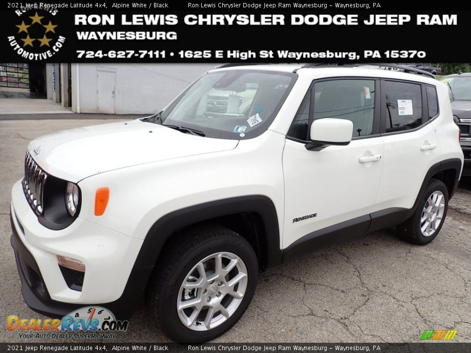 2021 Jeep Renegade Latitude 4x4 Alpine White / Black Photo #1