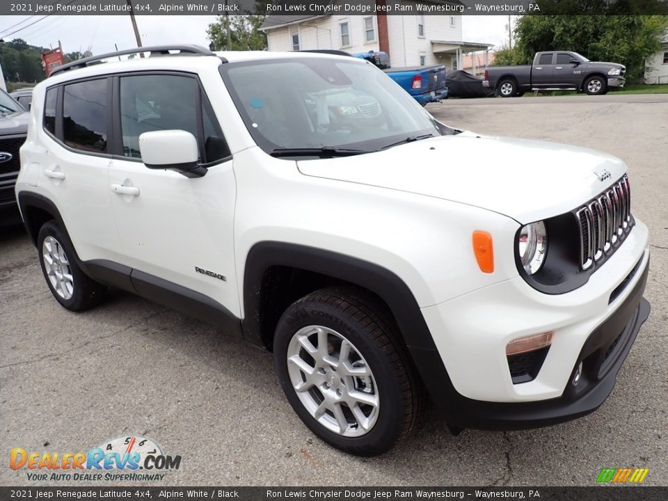 2021 Jeep Renegade Latitude 4x4 Alpine White / Black Photo #8