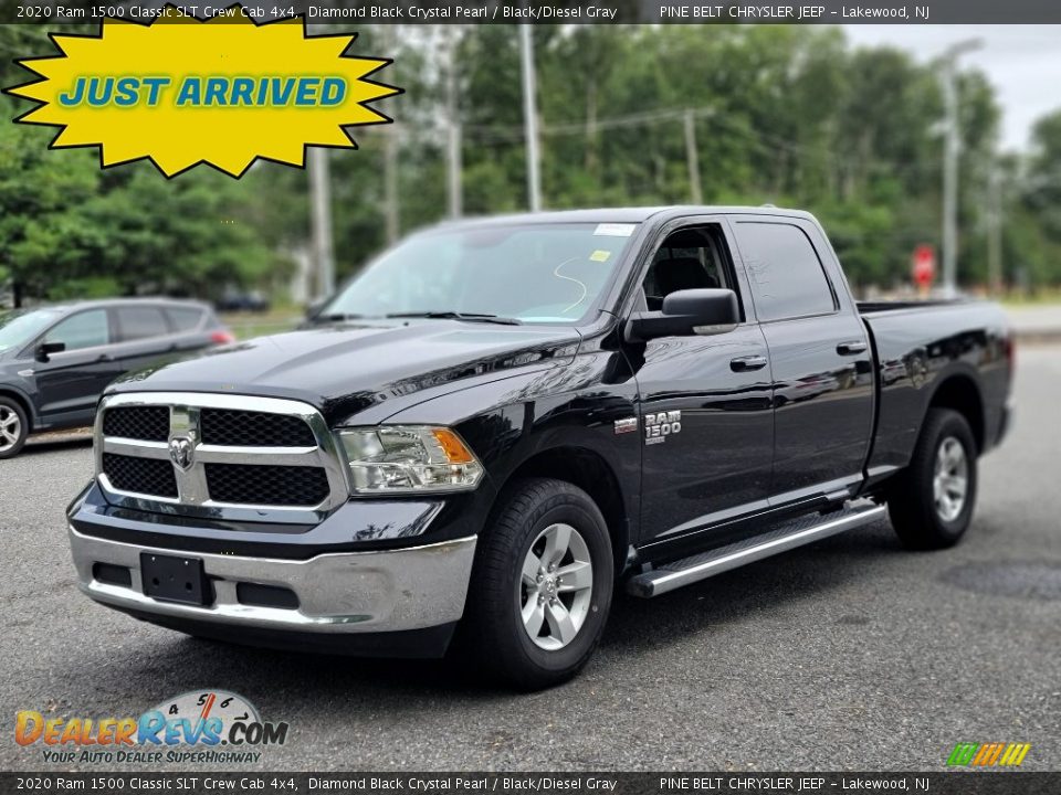 2020 Ram 1500 Classic SLT Crew Cab 4x4 Diamond Black Crystal Pearl / Black/Diesel Gray Photo #1