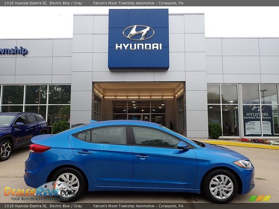 2018 Hyundai Elantra SE Electric Blue / Gray Photo #1