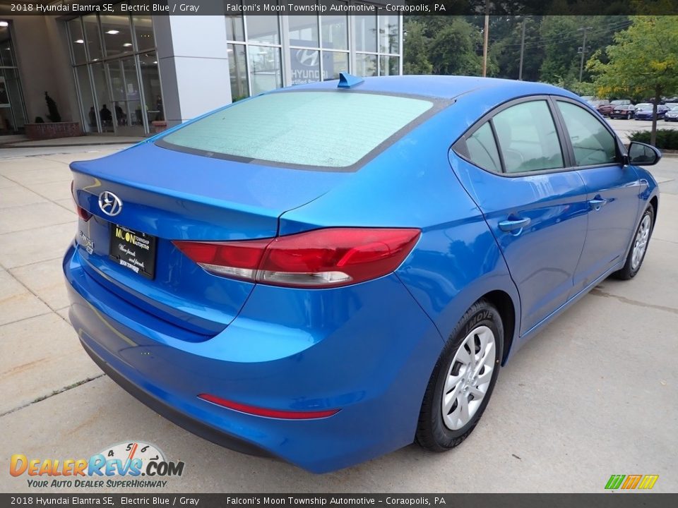 2018 Hyundai Elantra SE Electric Blue / Gray Photo #2