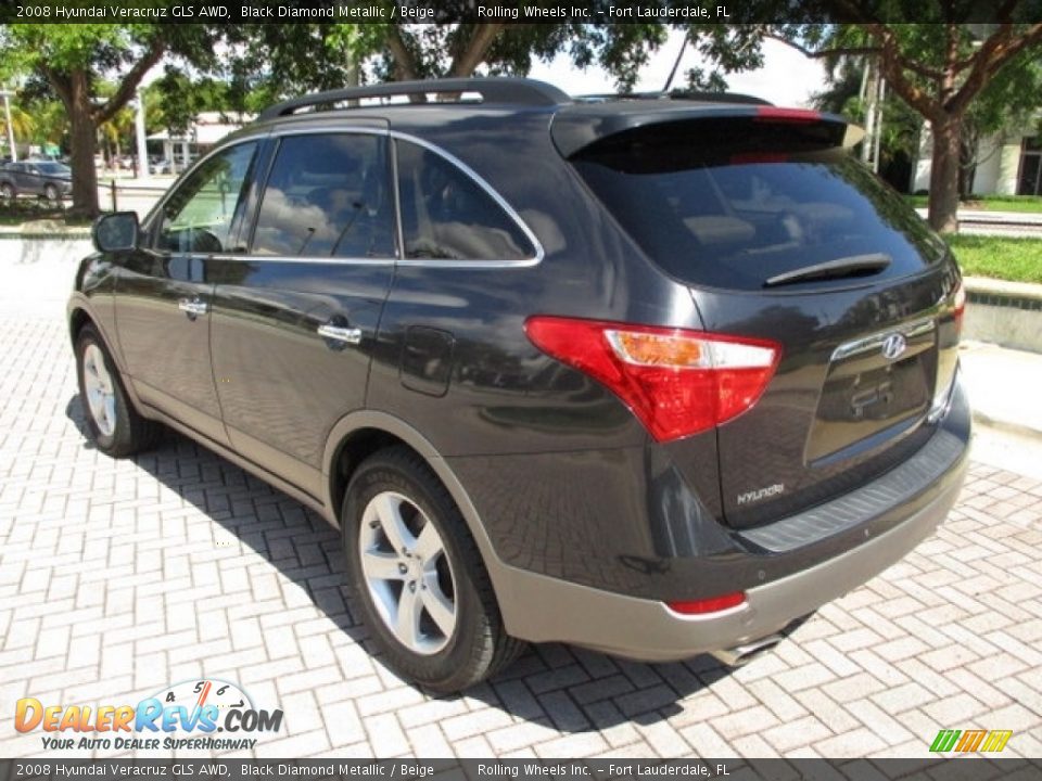 2008 Hyundai Veracruz GLS AWD Black Diamond Metallic / Beige Photo #5