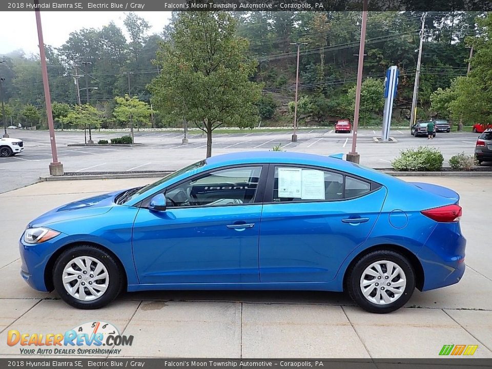 2018 Hyundai Elantra SE Electric Blue / Gray Photo #5