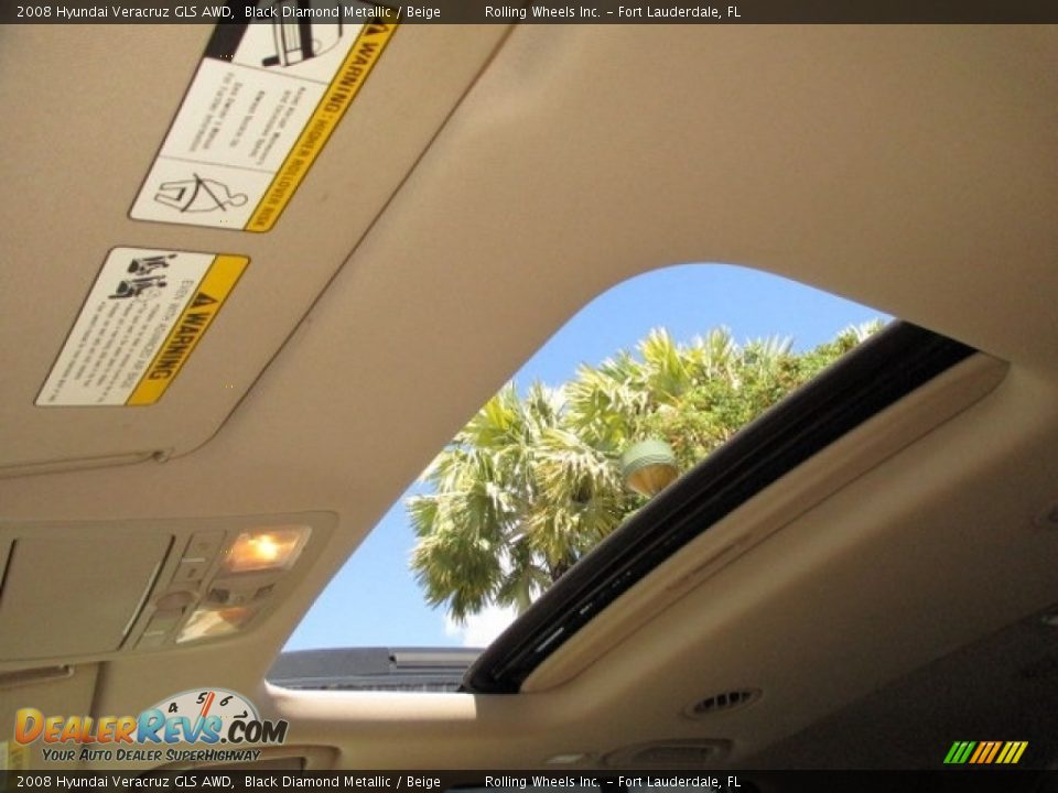 2008 Hyundai Veracruz GLS AWD Black Diamond Metallic / Beige Photo #6