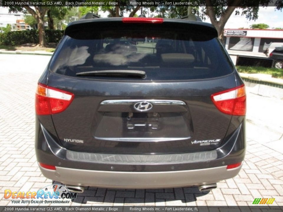 2008 Hyundai Veracruz GLS AWD Black Diamond Metallic / Beige Photo #7