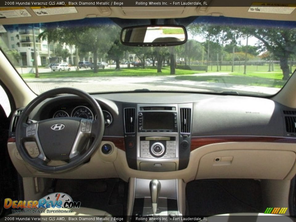 2008 Hyundai Veracruz GLS AWD Black Diamond Metallic / Beige Photo #8