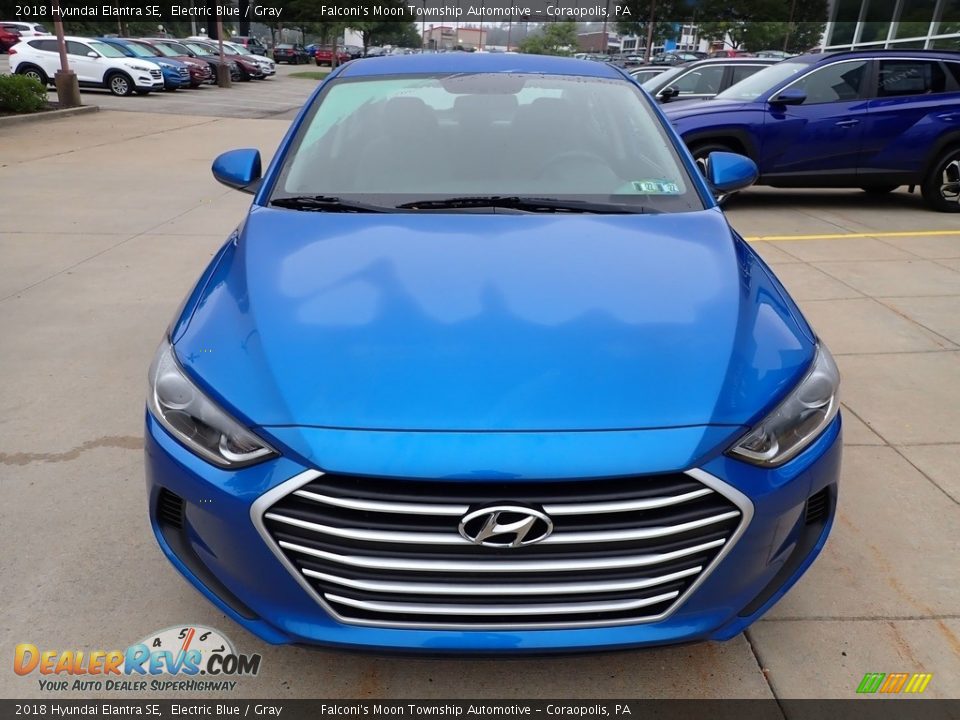 2018 Hyundai Elantra SE Electric Blue / Gray Photo #7