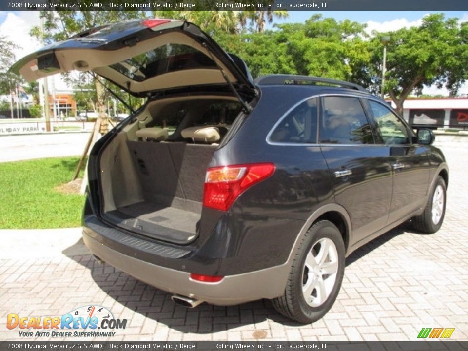 2008 Hyundai Veracruz GLS AWD Black Diamond Metallic / Beige Photo #9