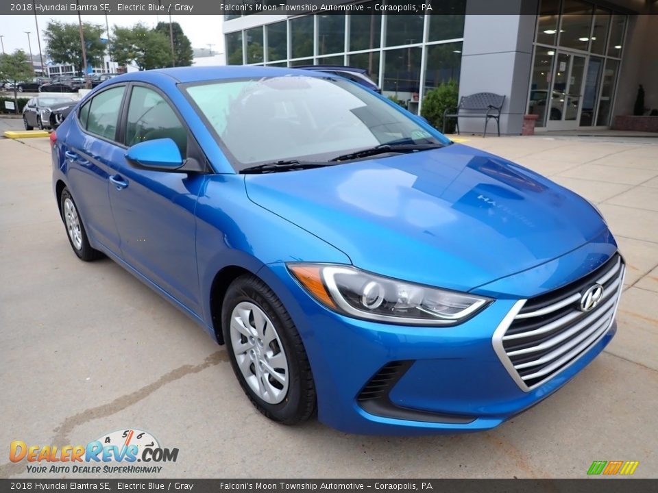 2018 Hyundai Elantra SE Electric Blue / Gray Photo #8