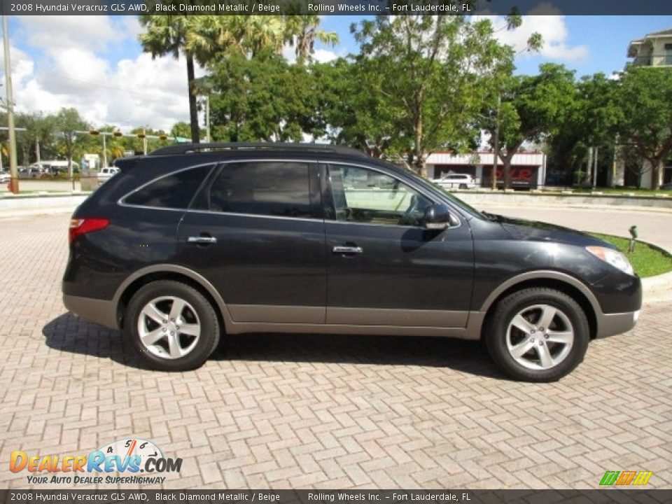 2008 Hyundai Veracruz GLS AWD Black Diamond Metallic / Beige Photo #11
