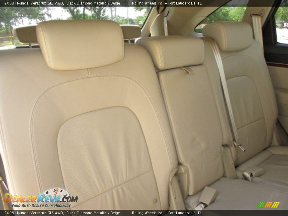 2008 Hyundai Veracruz GLS AWD Black Diamond Metallic / Beige Photo #12