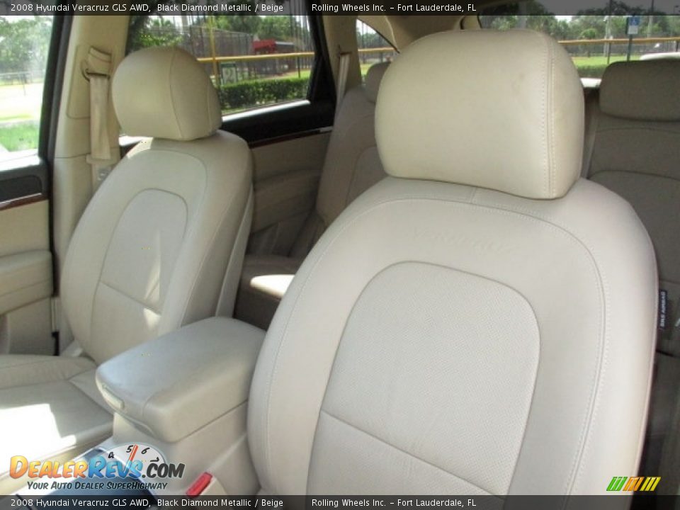 2008 Hyundai Veracruz GLS AWD Black Diamond Metallic / Beige Photo #21