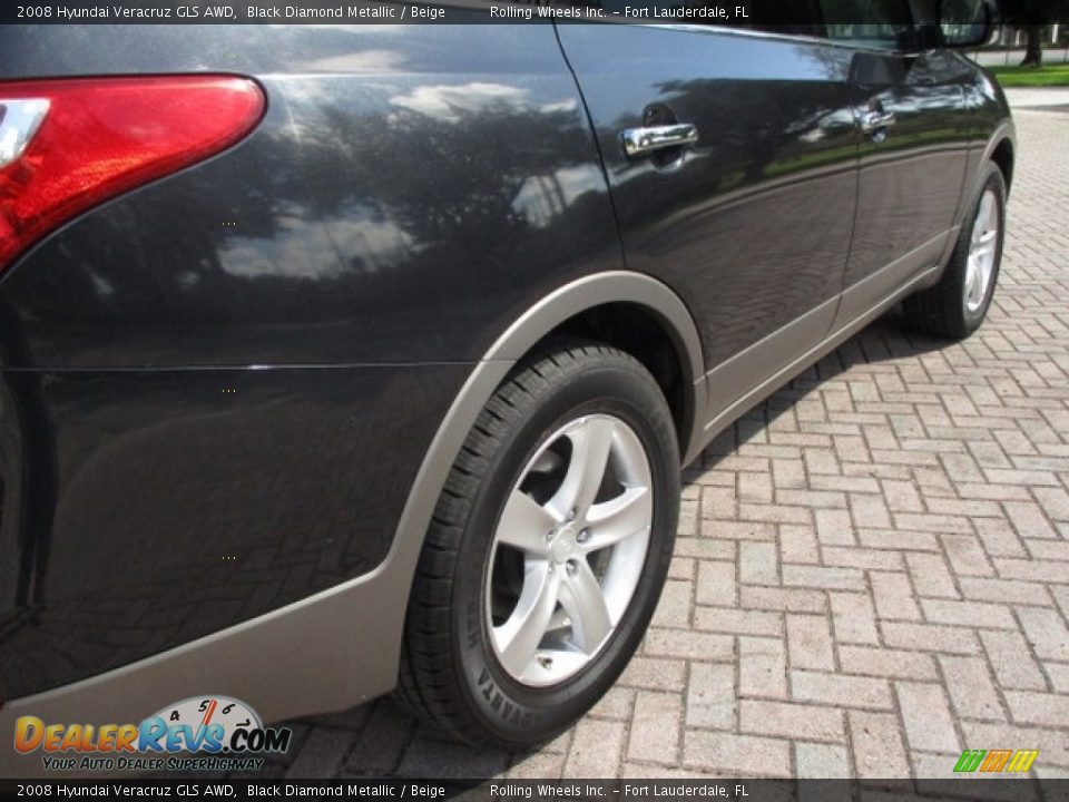 2008 Hyundai Veracruz GLS AWD Black Diamond Metallic / Beige Photo #22