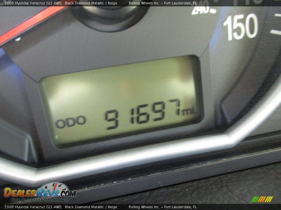 2008 Hyundai Veracruz GLS AWD Black Diamond Metallic / Beige Photo #23