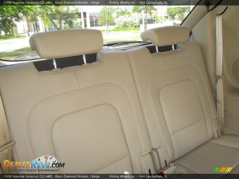 2008 Hyundai Veracruz GLS AWD Black Diamond Metallic / Beige Photo #24