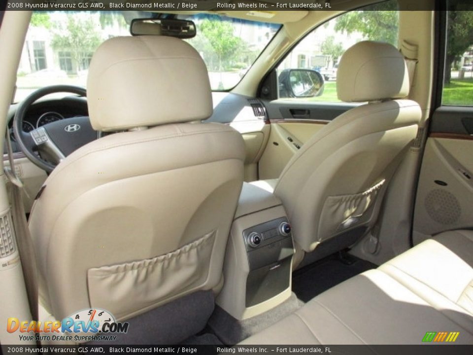 2008 Hyundai Veracruz GLS AWD Black Diamond Metallic / Beige Photo #26