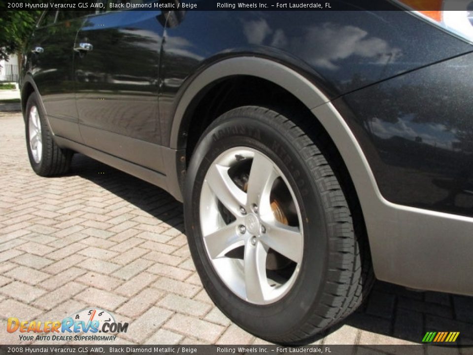 2008 Hyundai Veracruz GLS AWD Black Diamond Metallic / Beige Photo #27
