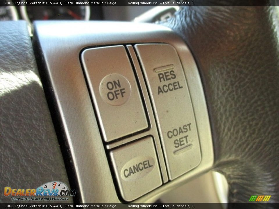 2008 Hyundai Veracruz GLS AWD Black Diamond Metallic / Beige Photo #33