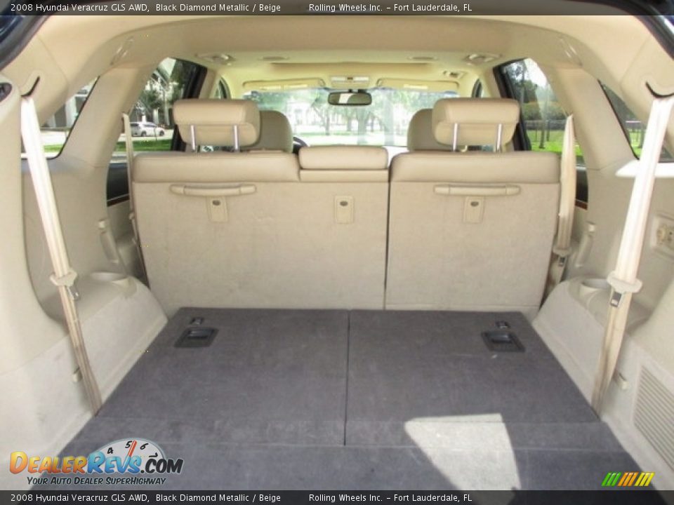 2008 Hyundai Veracruz GLS AWD Black Diamond Metallic / Beige Photo #36