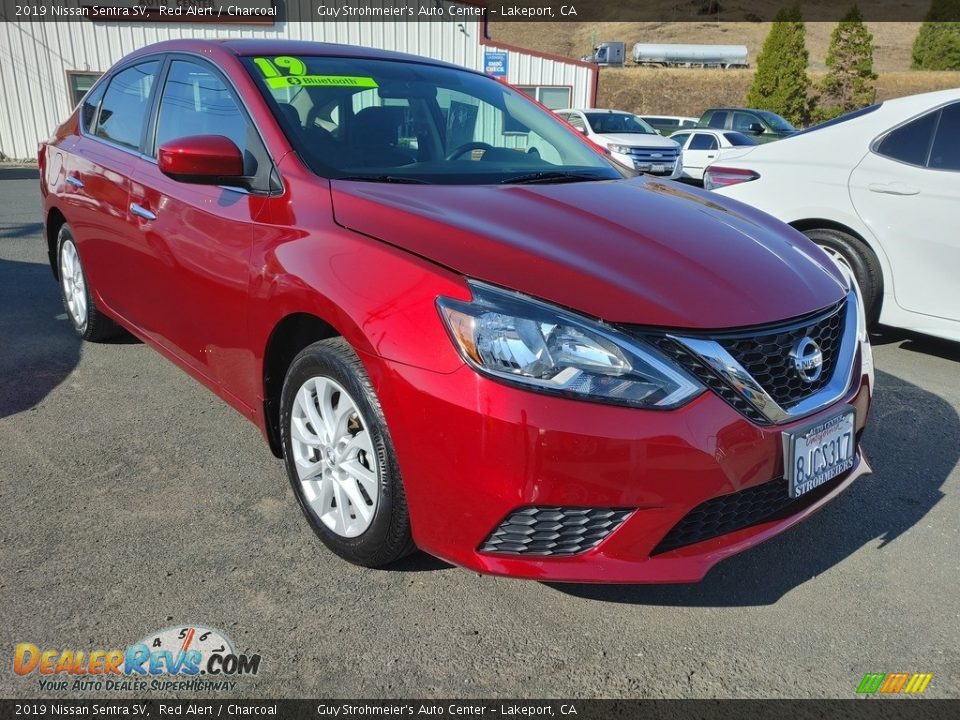 2019 Nissan Sentra SV Red Alert / Charcoal Photo #1