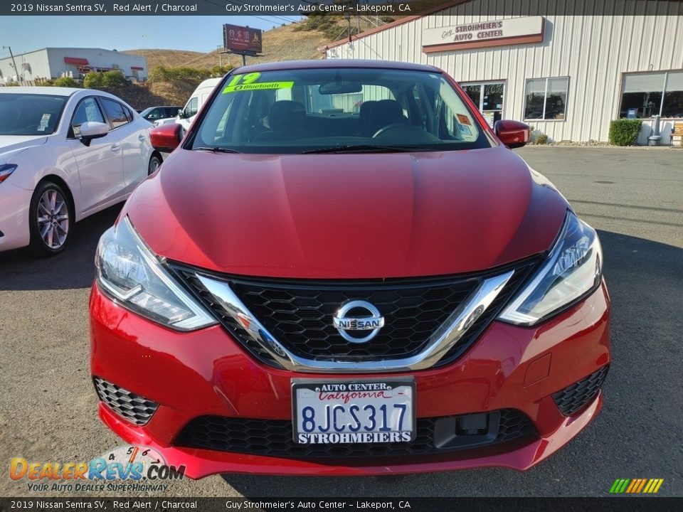 2019 Nissan Sentra SV Red Alert / Charcoal Photo #2