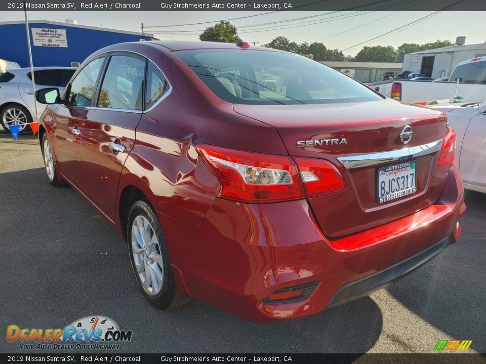 2019 Nissan Sentra SV Red Alert / Charcoal Photo #4