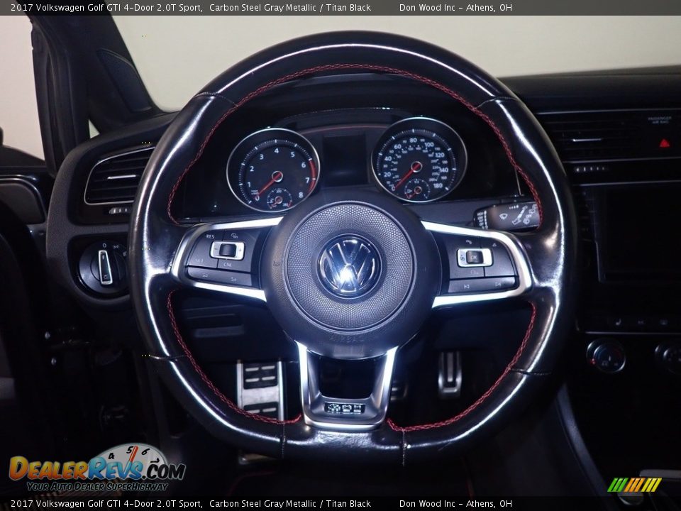 2017 Volkswagen Golf GTI 4-Door 2.0T Sport Carbon Steel Gray Metallic / Titan Black Photo #28