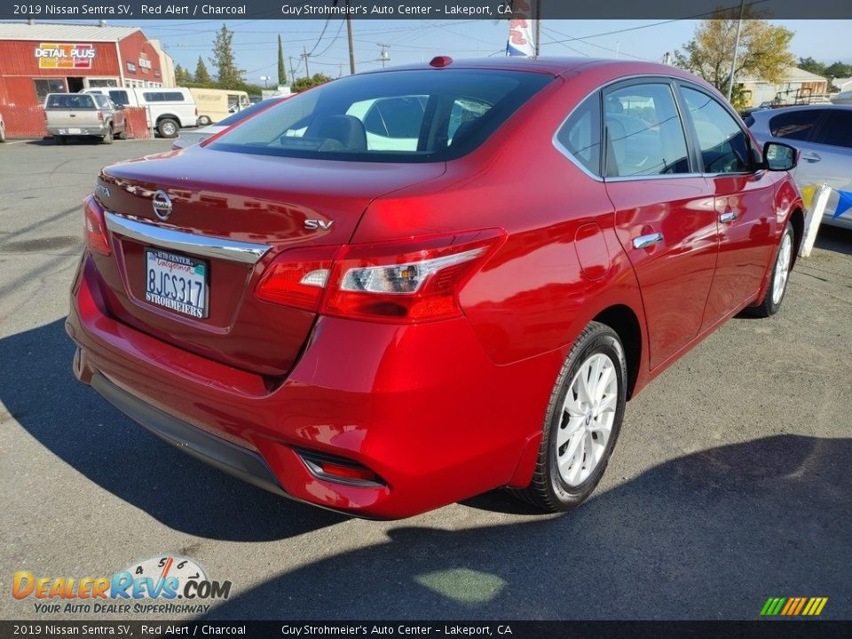 2019 Nissan Sentra SV Red Alert / Charcoal Photo #6