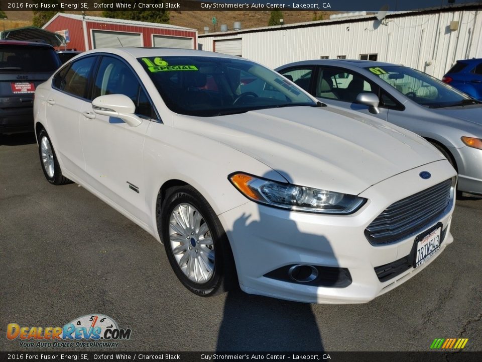 2016 Ford Fusion Energi SE Oxford White / Charcoal Black Photo #1