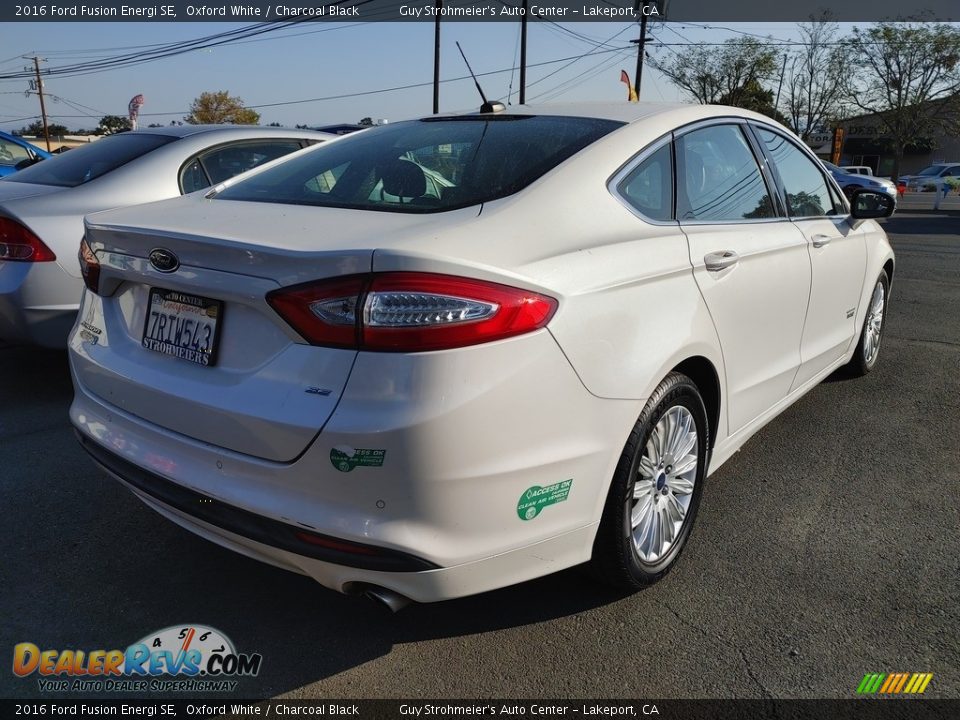 2016 Ford Fusion Energi SE Oxford White / Charcoal Black Photo #4