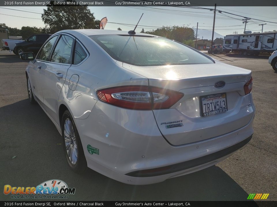 2016 Ford Fusion Energi SE Oxford White / Charcoal Black Photo #6