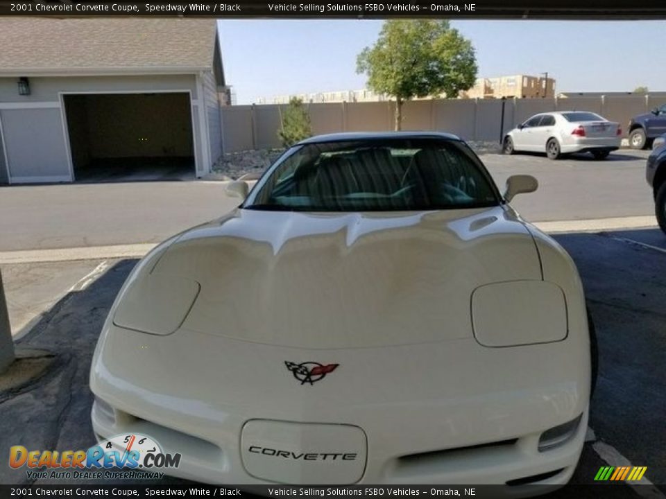 2001 Chevrolet Corvette Coupe Speedway White / Black Photo #2