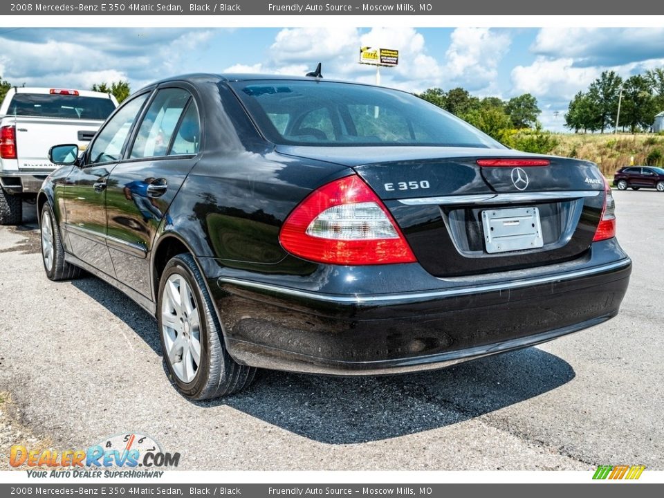 2008 Mercedes-Benz E 350 4Matic Sedan Black / Black Photo #6